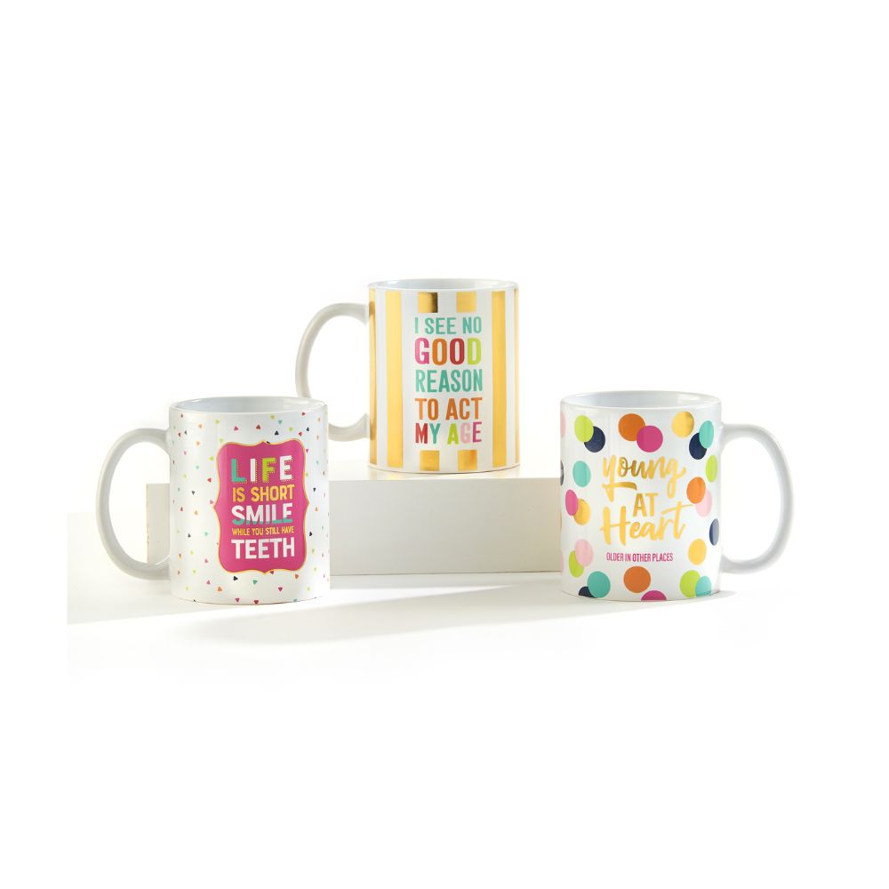 Ceramic Sentiments Birthday Mugs