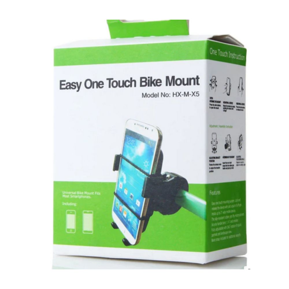 Universal Easy One Touch Bike Mount Slip Free Grip for Smartphones