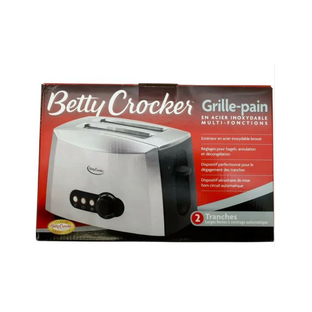 Betty Crocker Multi-Function Stainless Steel Toaster